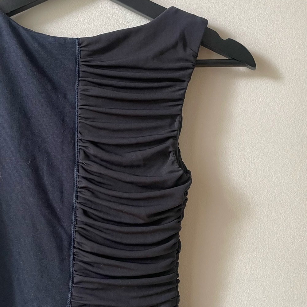 BCBG navy bodycon dress with singed details - Picture 4 of 10